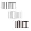 Pet Adobe Freestanding 3 Panel Pet Gate Wooden Folding Fence with Expandable Divider for Homes  (Brown) 325355UUE